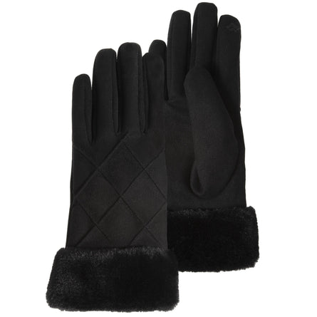 Guantes Mujer Negro suedina táctiles - Isotoner