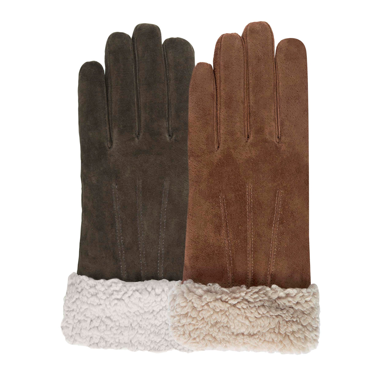 Guantes Mujer Chocolate en cuero