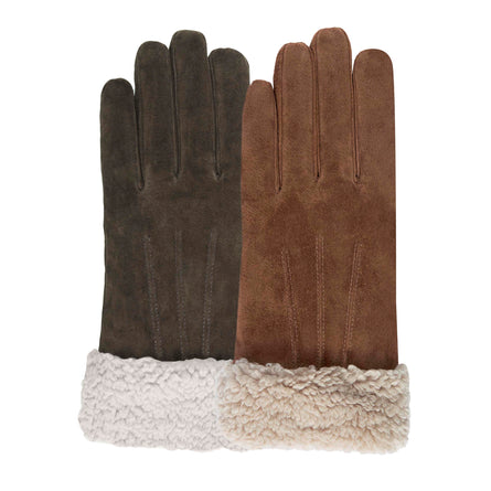 Guantes Mujer Chocolate en cuero - Isotoner