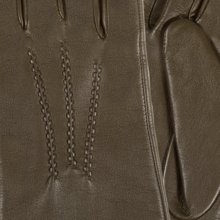 Guantes Mujer cuero caliente Oliva - Isotoner
