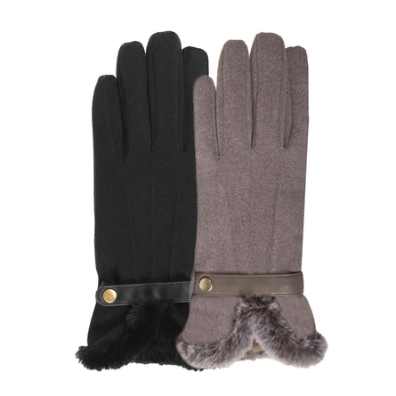 Guantes Mujer Negro suedina microfibra - Isotoner
