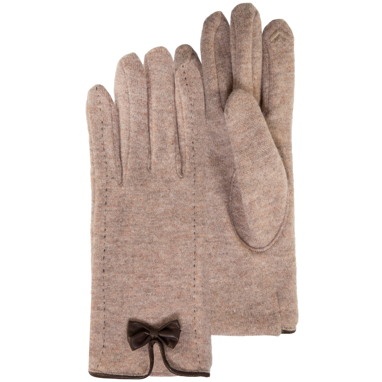 Guantes Mujer táctiles nudo Beige