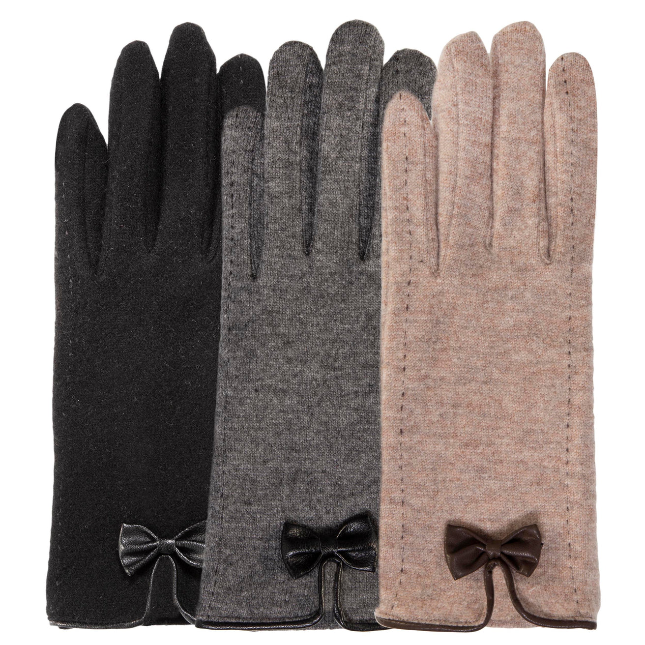 Guantes Mujer táctiles nudo Gris