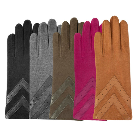 Guantes Mujer táctiles Polar Recilados Gris - Isotoner