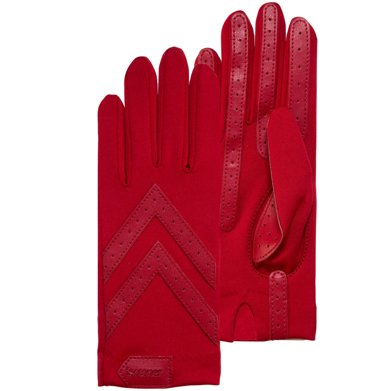 Guantes Mujer tejido reciclado Rojo