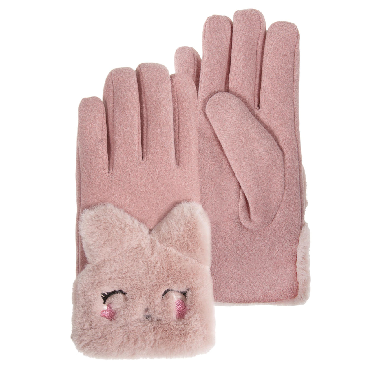 Guantes Niña 6/8 años Rosa imitación piel
