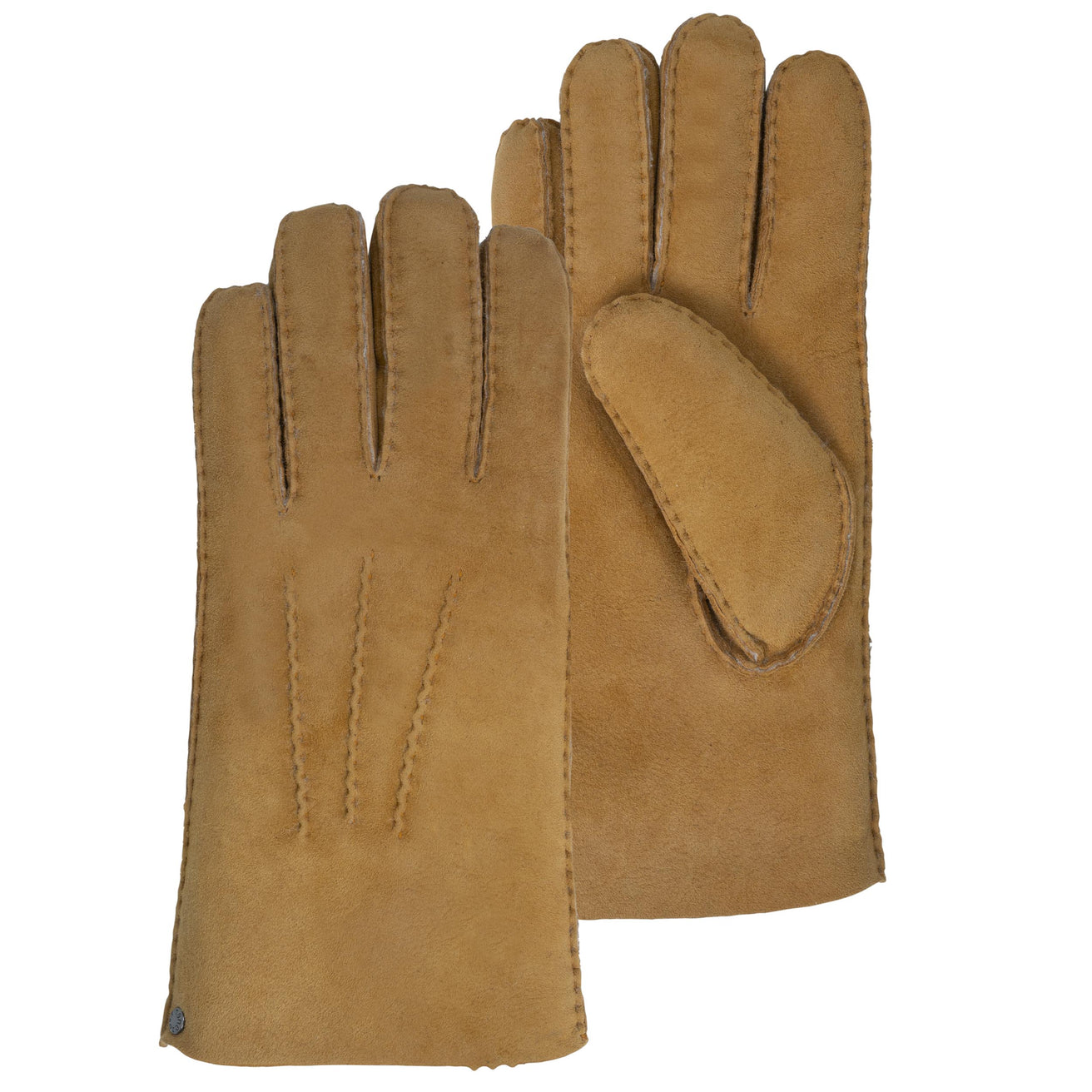 Guantes Hombre cuero cálido Caramelo