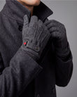 Guantes Hombre tejido lana Gris jaspeado
