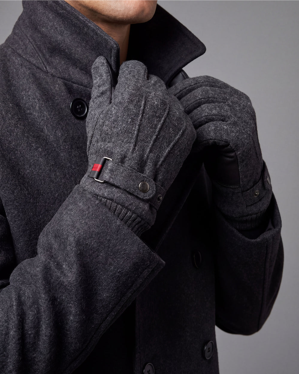 Guantes Hombre tejido lana Gris jaspeado - Isotoner