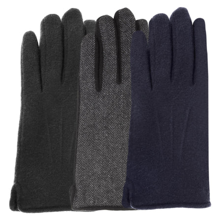 Guantes Hombre táctiles lana Negro - Isotoner