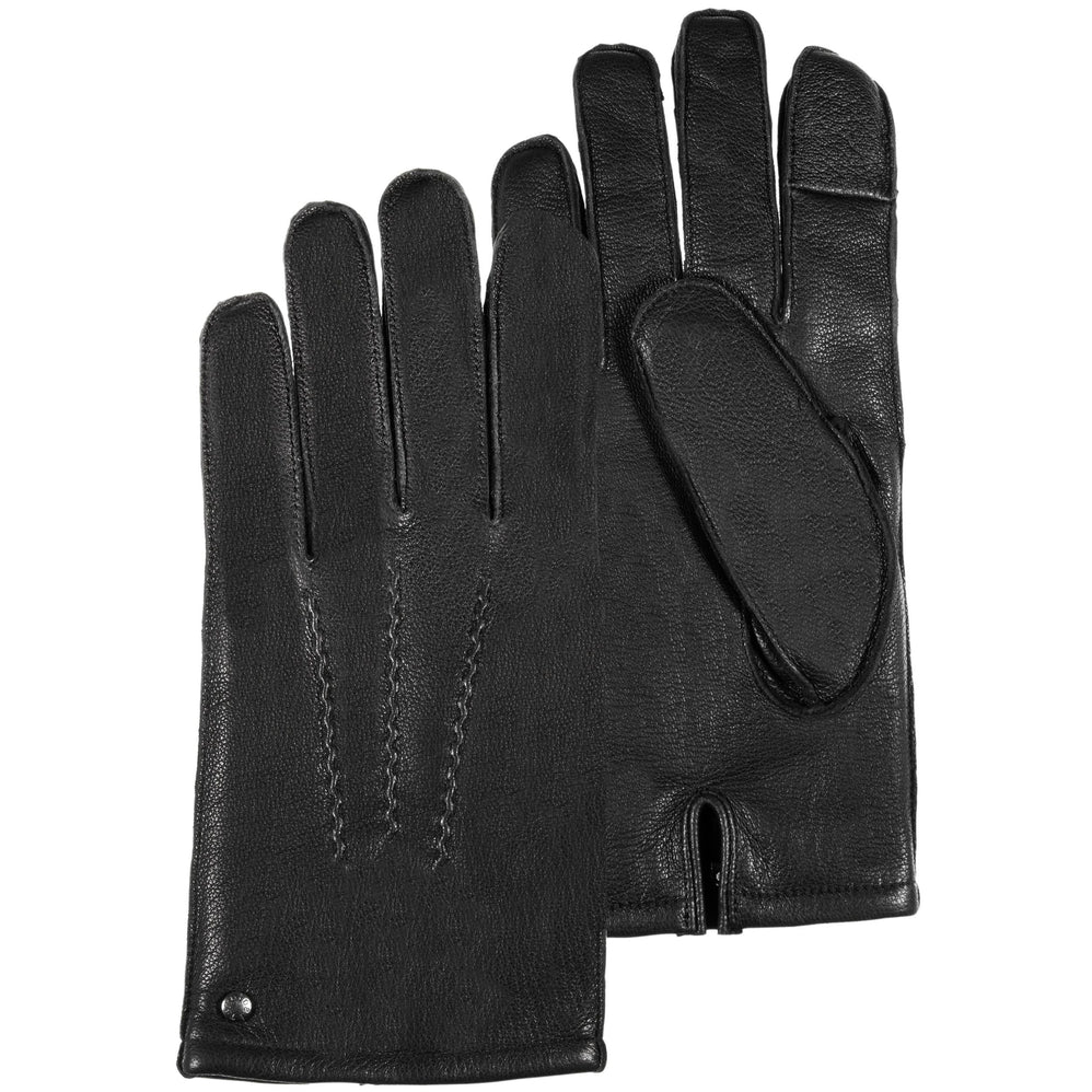 Guantes Hombre cuero Negro 3 varillas - Isotoner