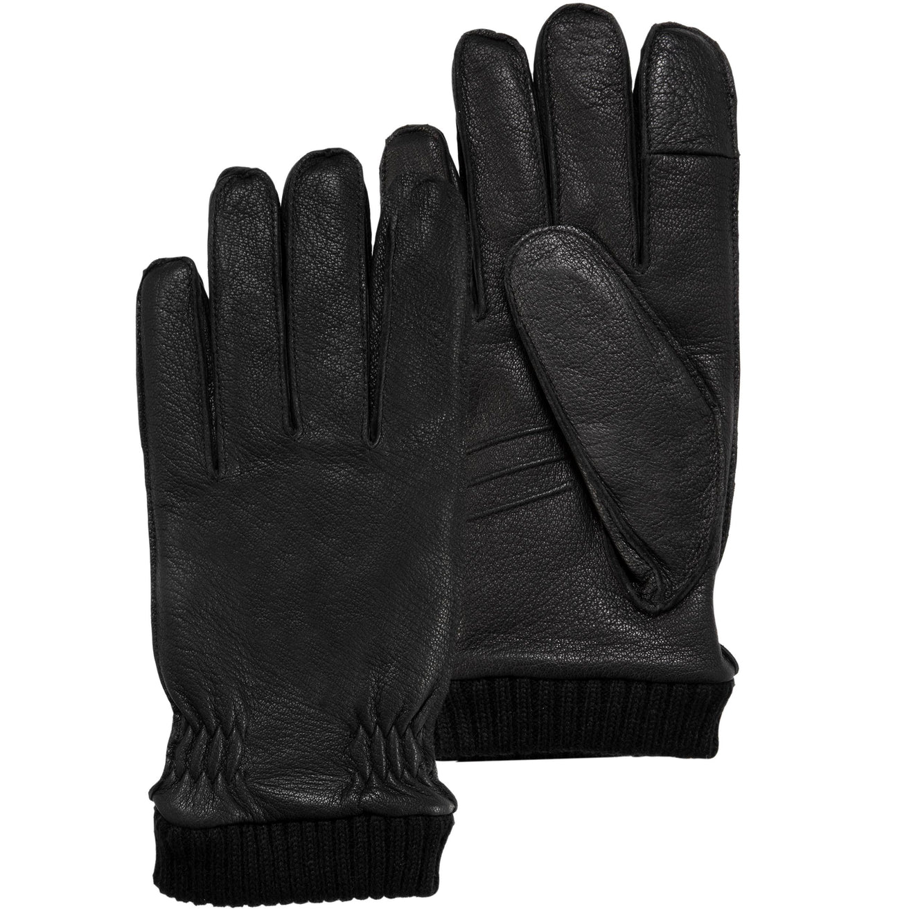 Guantes Hombre SmarTouch cuero elástico Negro