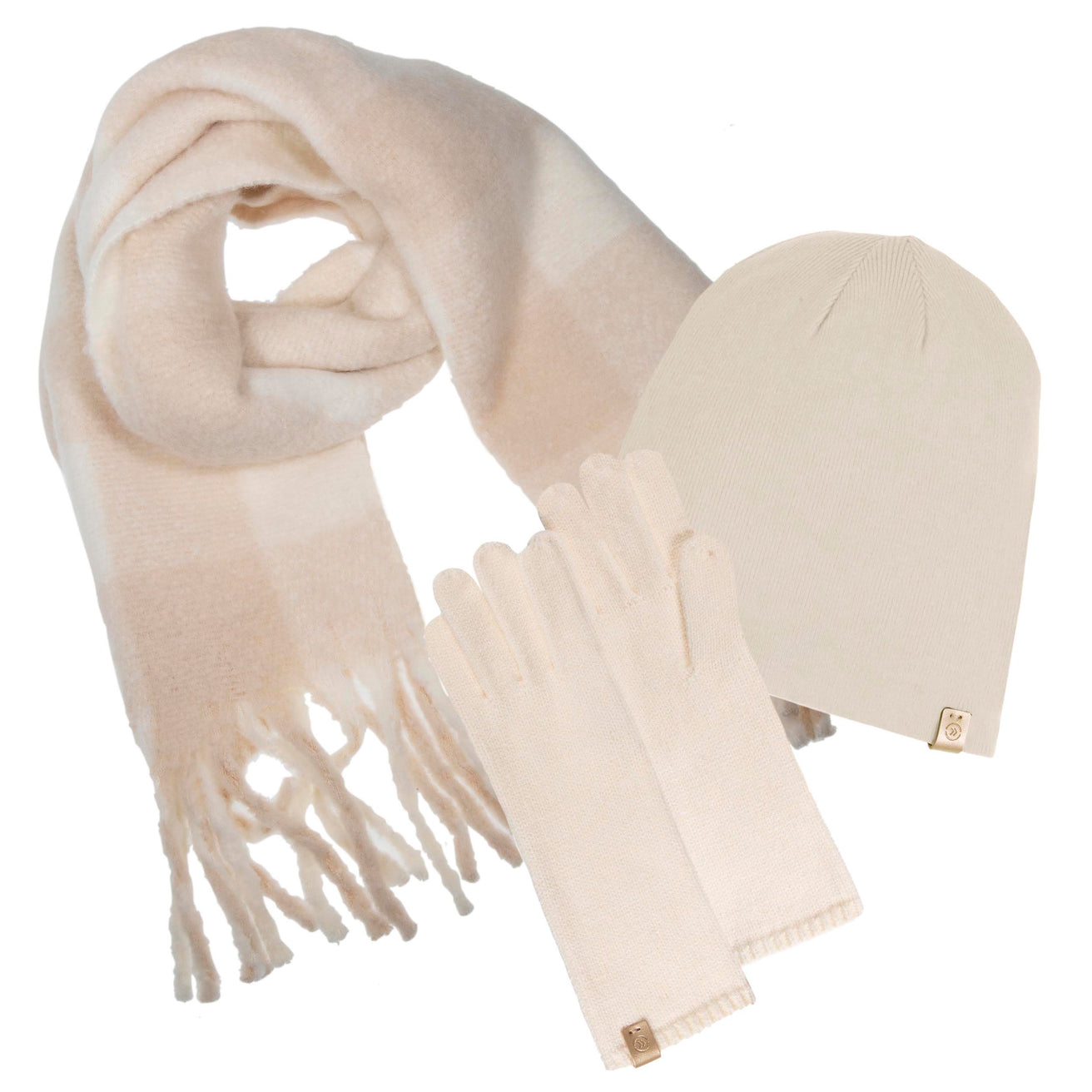 Guantes largos Mujer malla Soft Touch Crema