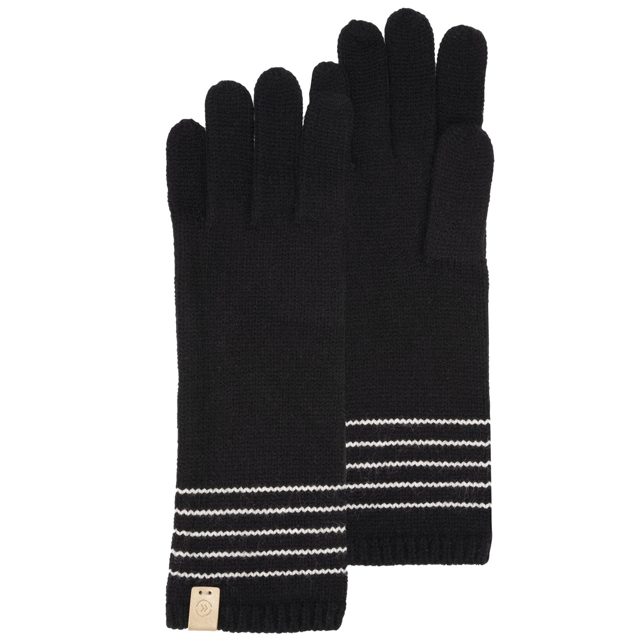 Guantes largos a rayas Soft Touch Negro
