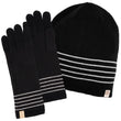 Guantes largos a rayas Soft Touch Negro