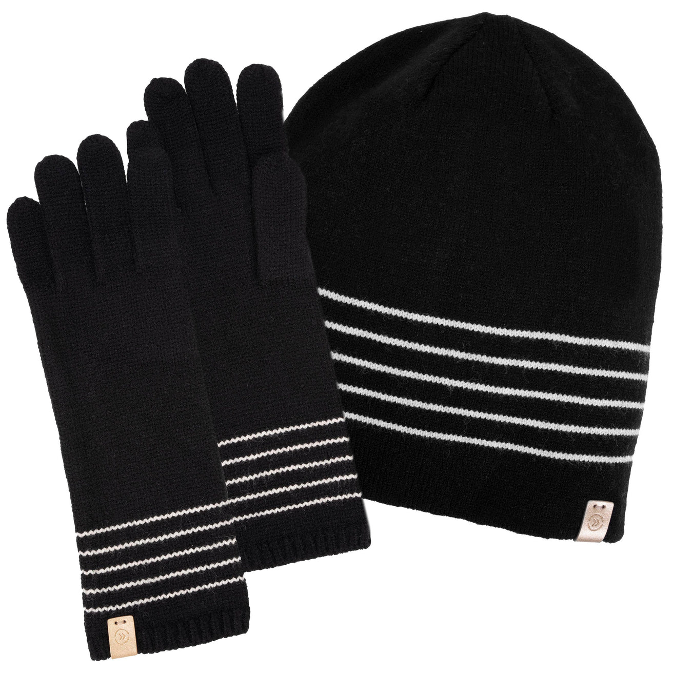 Guantes largos a rayas Soft Touch Negro