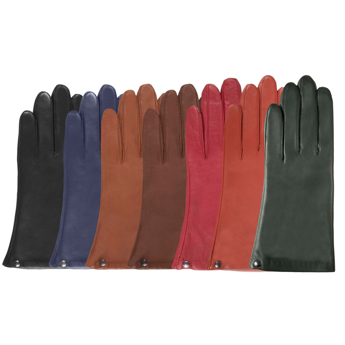 Guantes Mujer cuero Mandarina