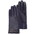 Guantes Mujer táctiles cuero de oveja talla única Marino