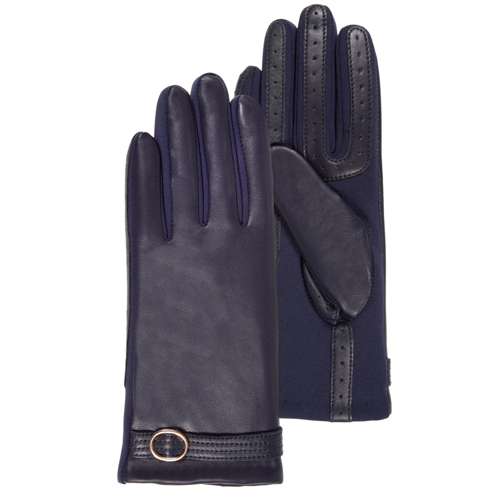 Guantes Mujer táctiles cuero de oveja talla única Marino - Isotoner