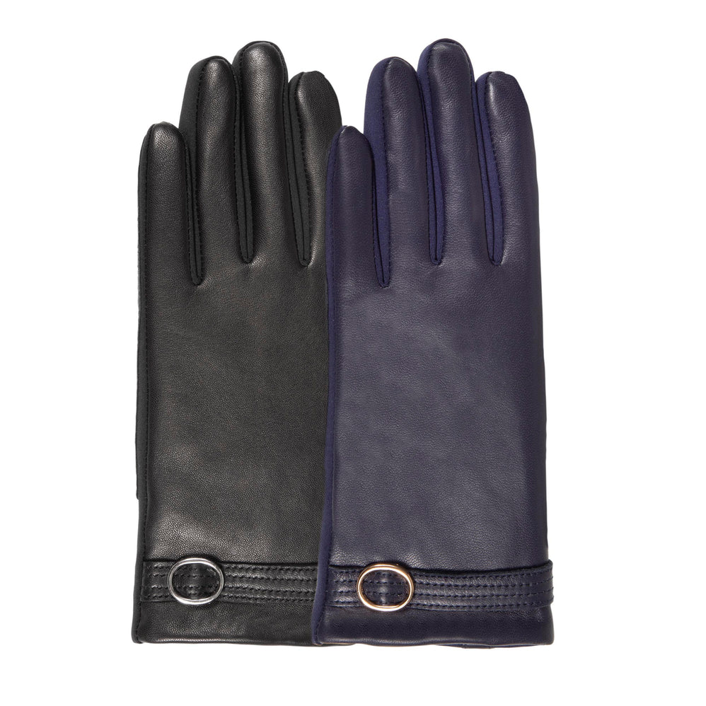 Guantes Mujer táctiles cuero de oveja talla única Marino - Isotoner