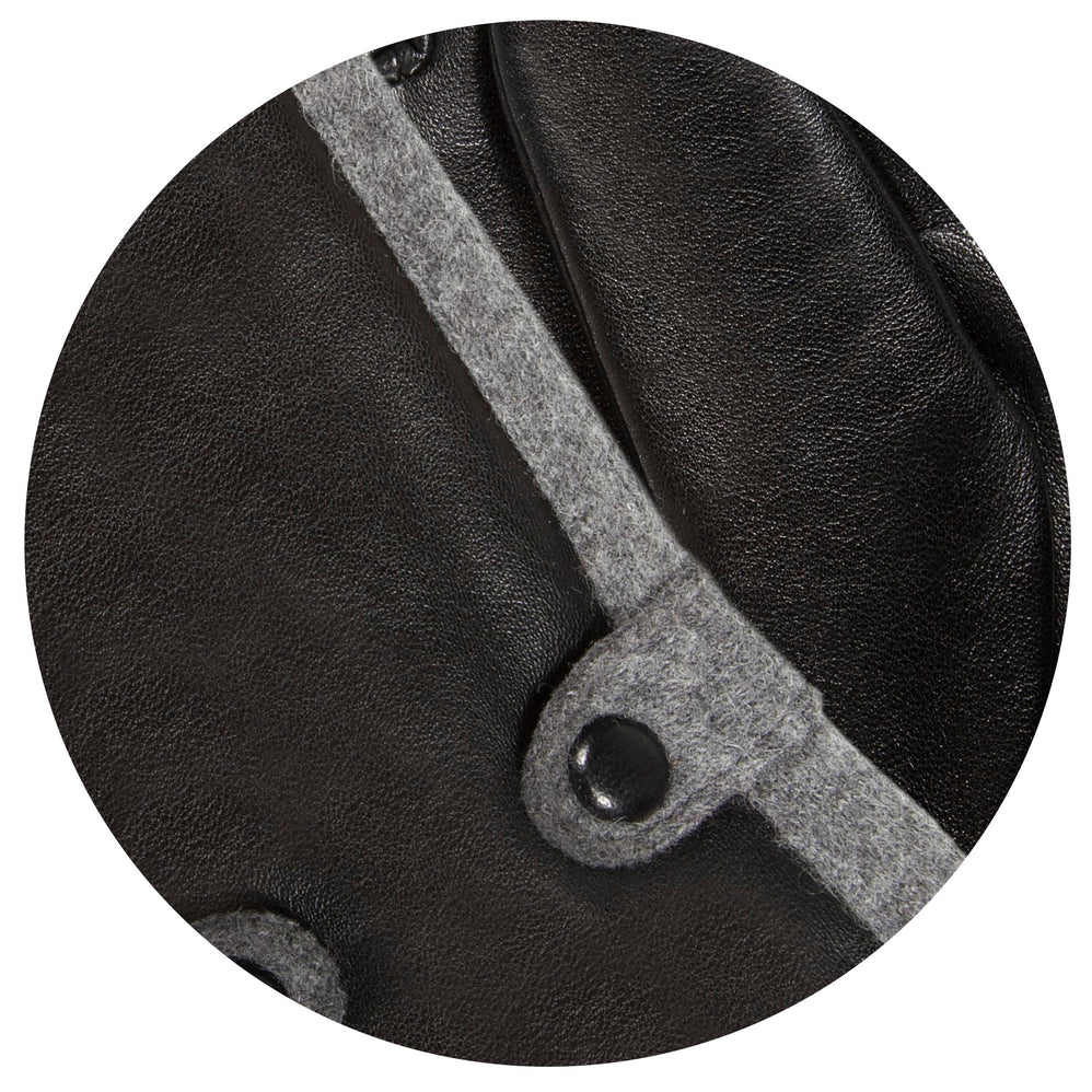 Guantes Mujer táctiles cuero de cordero/lana Negro - Isotoner