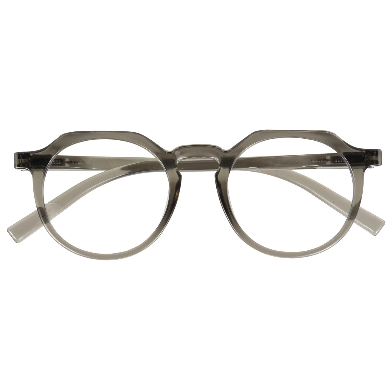 Gafas de lectura unisex hexagonal Caqui