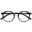 Gafas de lectura unisex hexagonal Negro