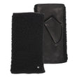 Mitones Mujer Cuero Sherpa/Negro
