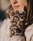 Mitones Mujer Piel de imitación Leopardo/Beige