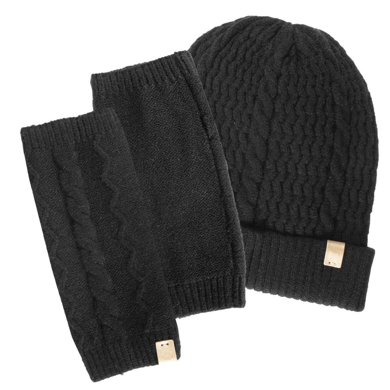 Mitones Mujer trenzas Negro
