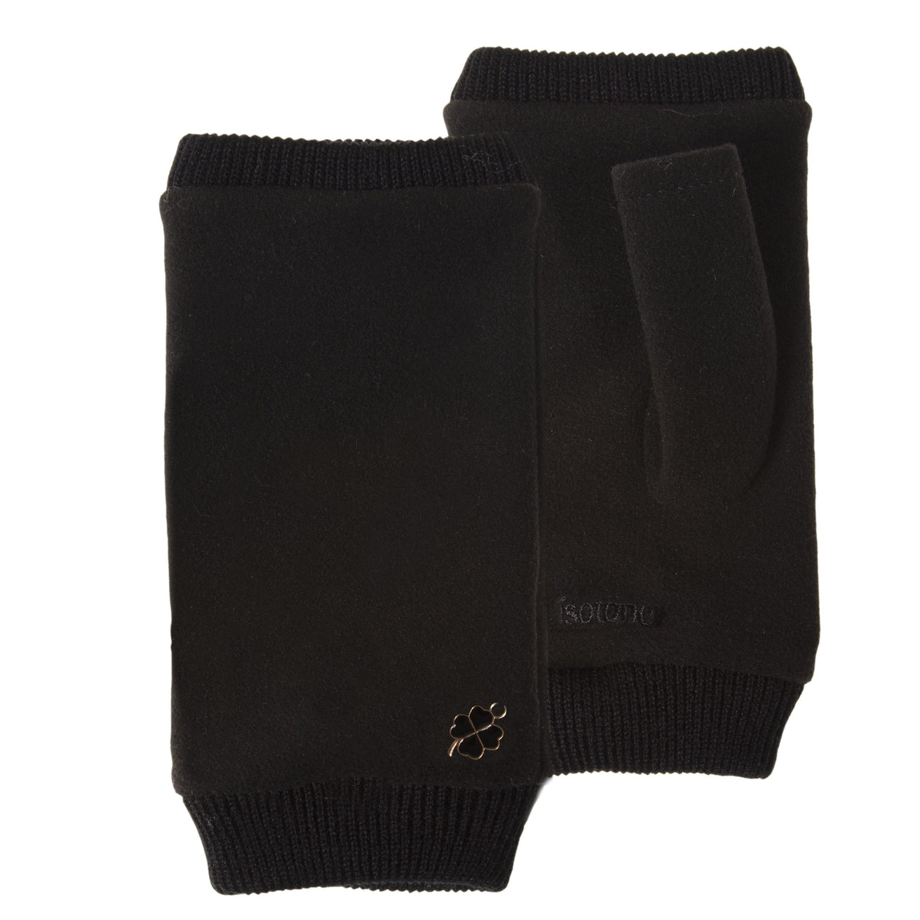 Mitones Mujer Negro polar reciclado