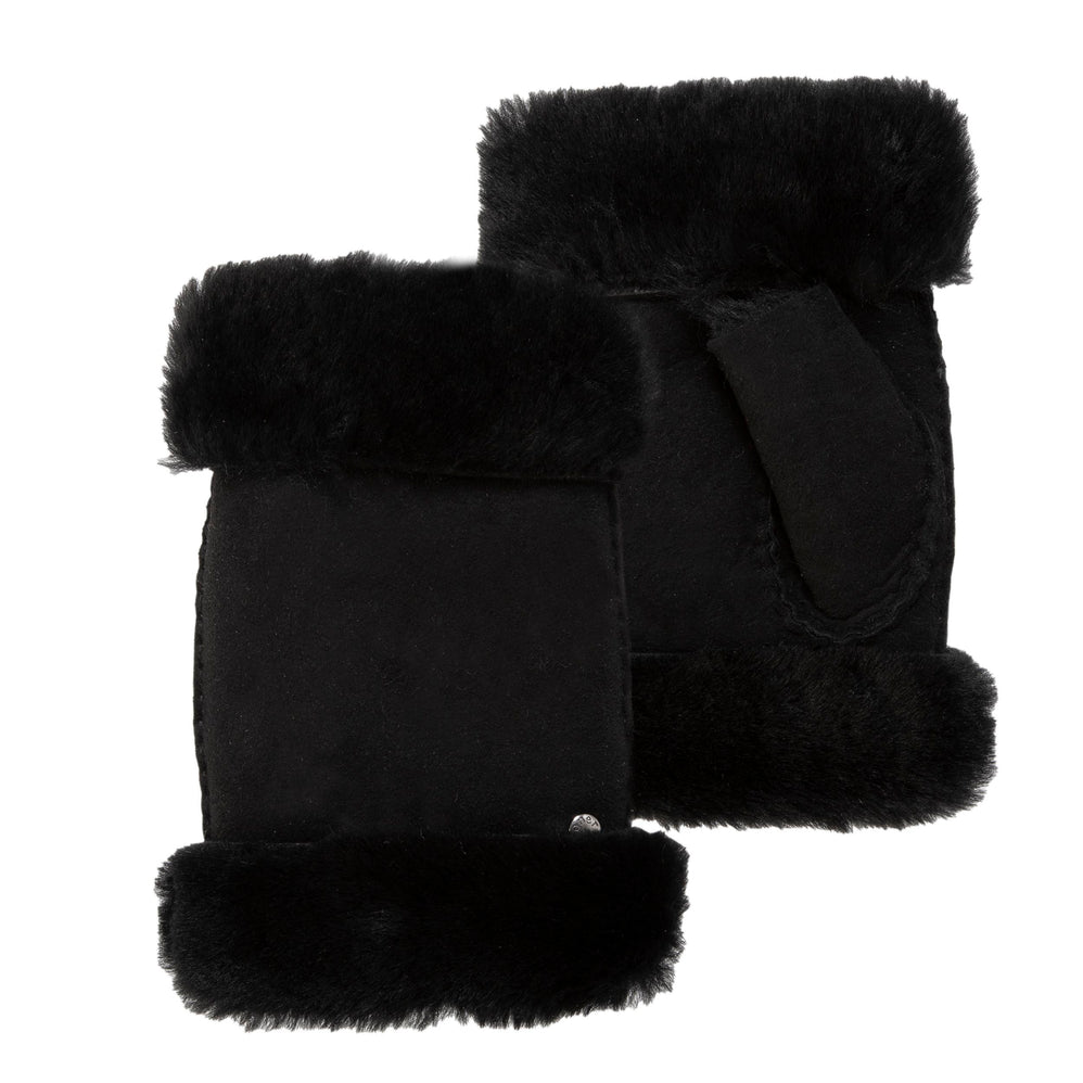 Mitones Mujer cuero caliente Negro - Isotoner