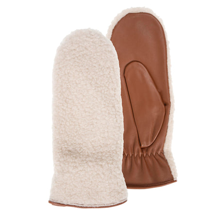 Manoplas Mujer táctiles cuero cálido Coñac - Isotoner