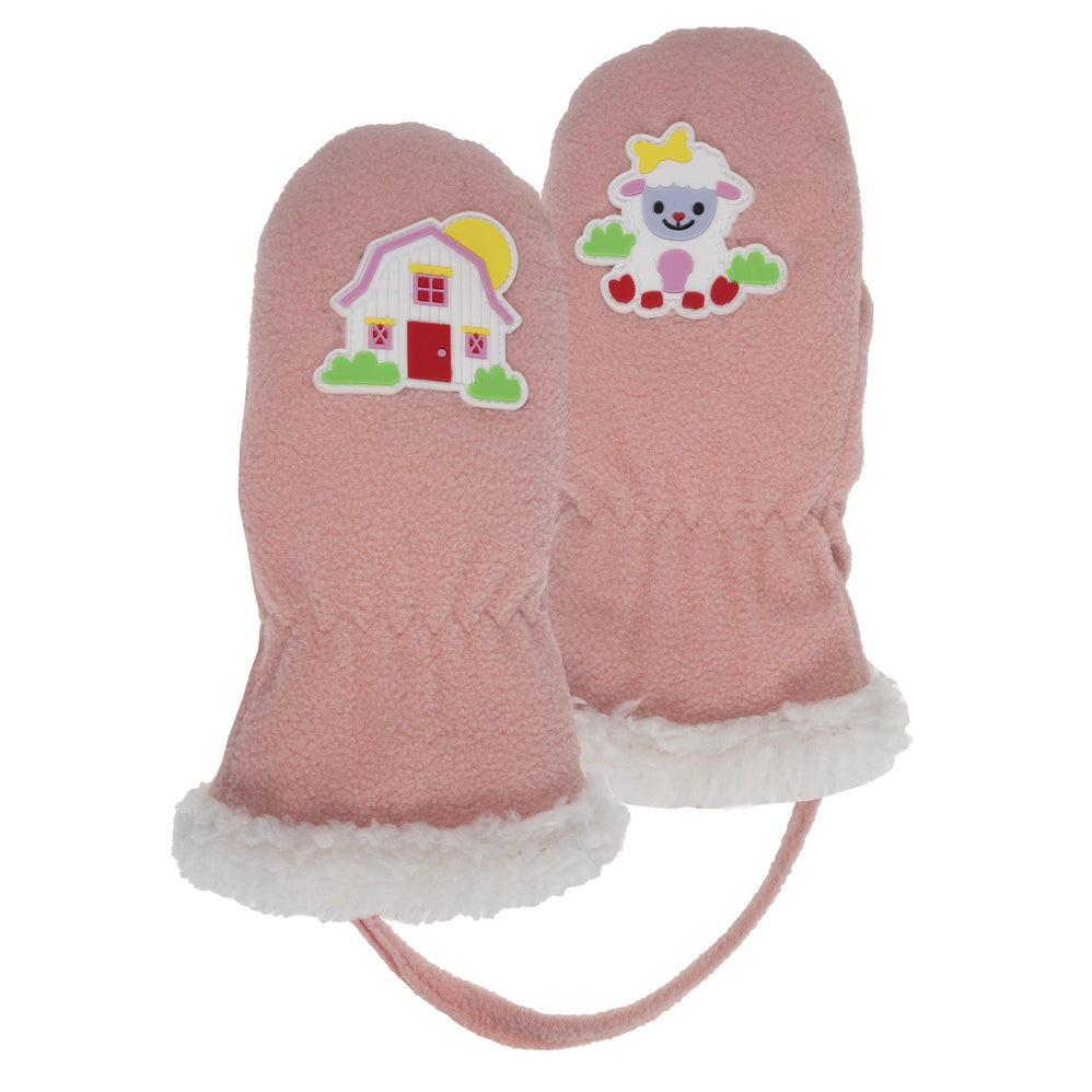 Manoplas Niña 2/4 años Forro Polar Rosa Granja - Isotoner