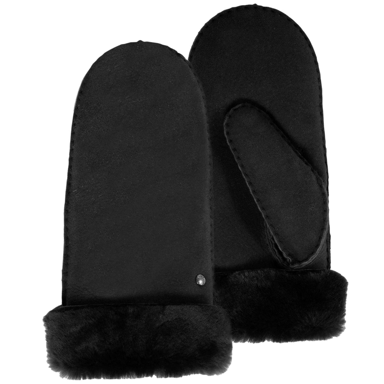 Manoplas Mujer cuero cálido Negro