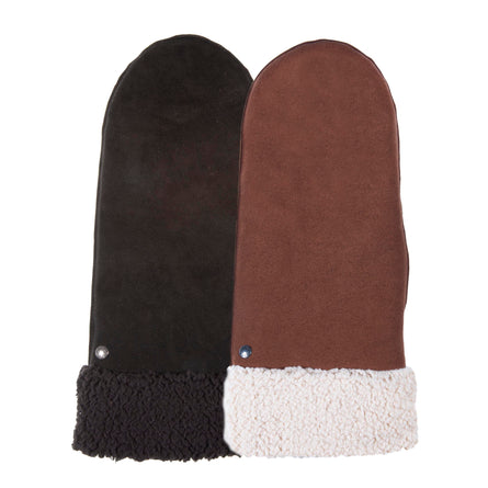 Manoplas Mujer en cuero imitación piel Negro - Isotoner