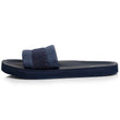 Mules chancletas Mujer moldeadas Marino purpurina