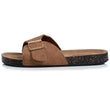 Mules sandalias Mujer sola correa Camel