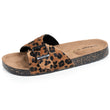 Mules sandalias Mujer sola correa Leopardo