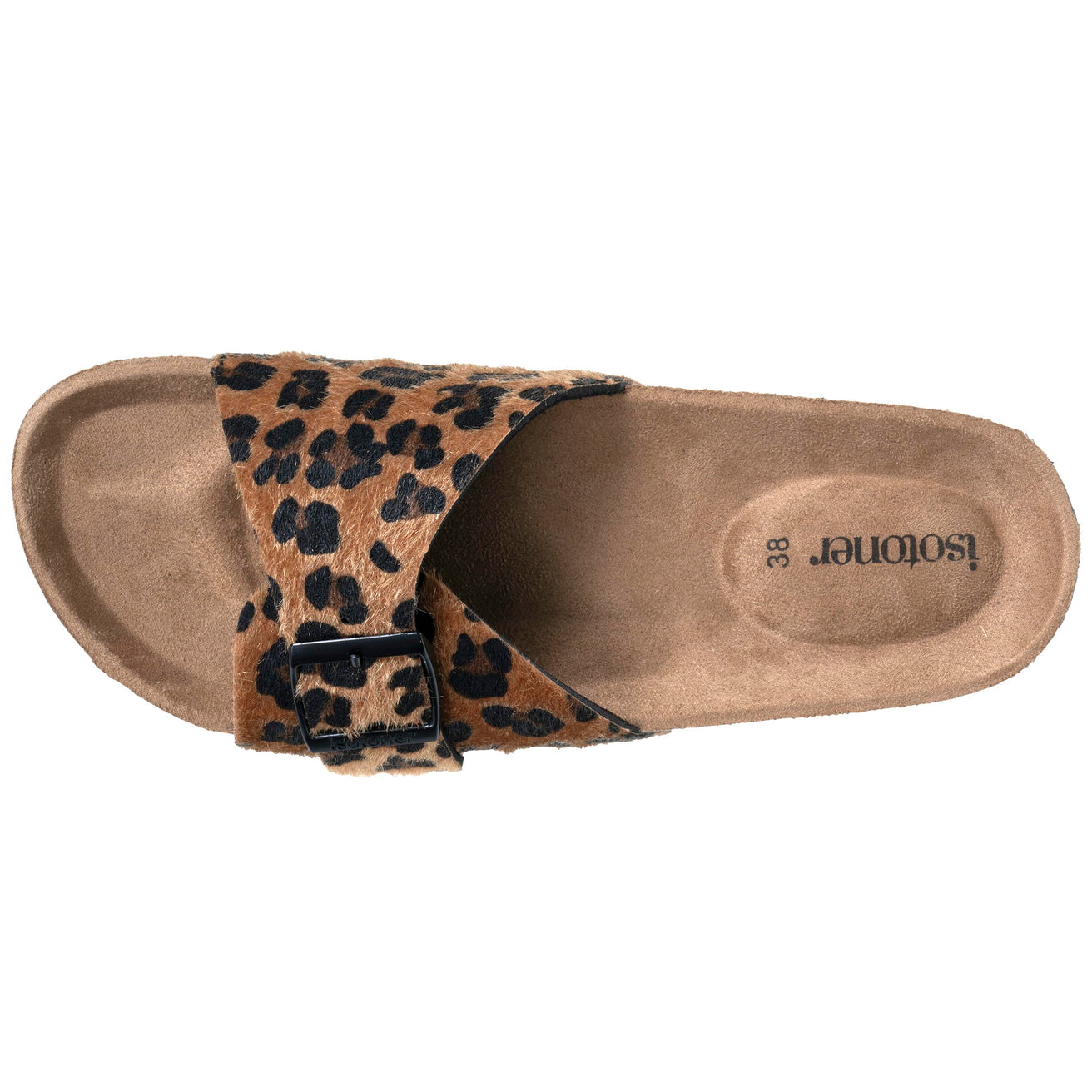 Mules sandalias Mujer sola correa Leopardo