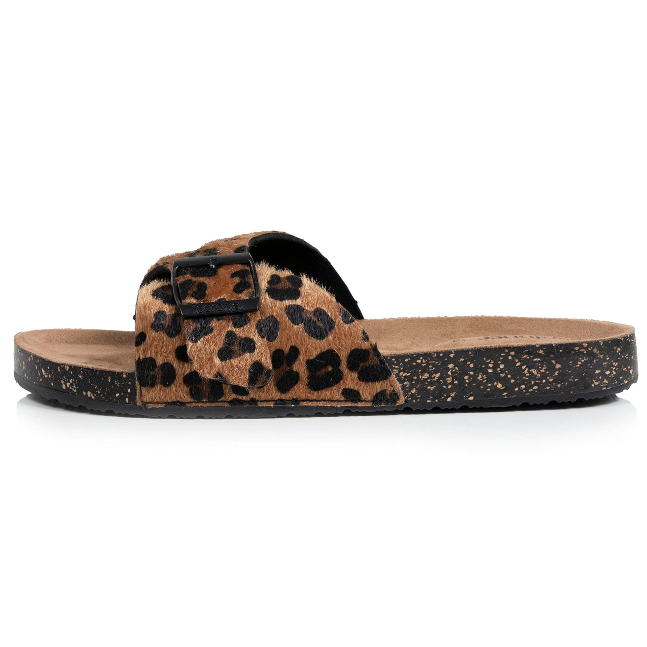 Mules sandalias Mujer sola correa Leopardo