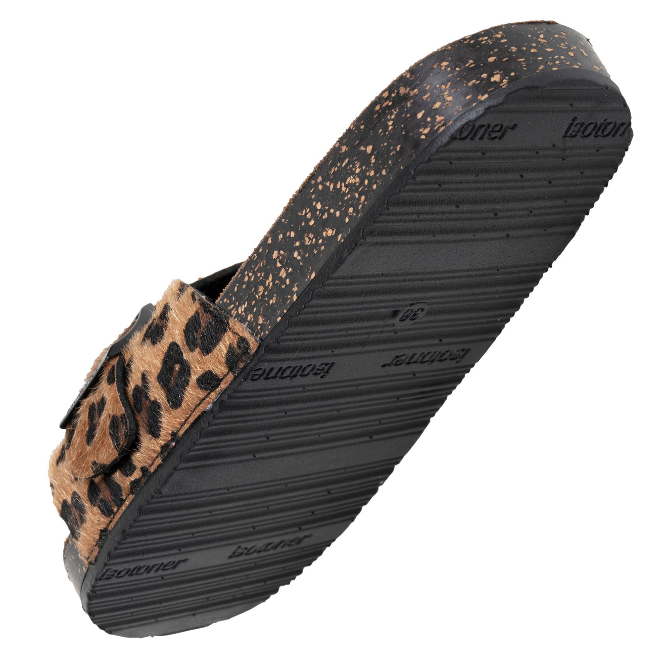 Mules sandalias Mujer sola correa Leopardo