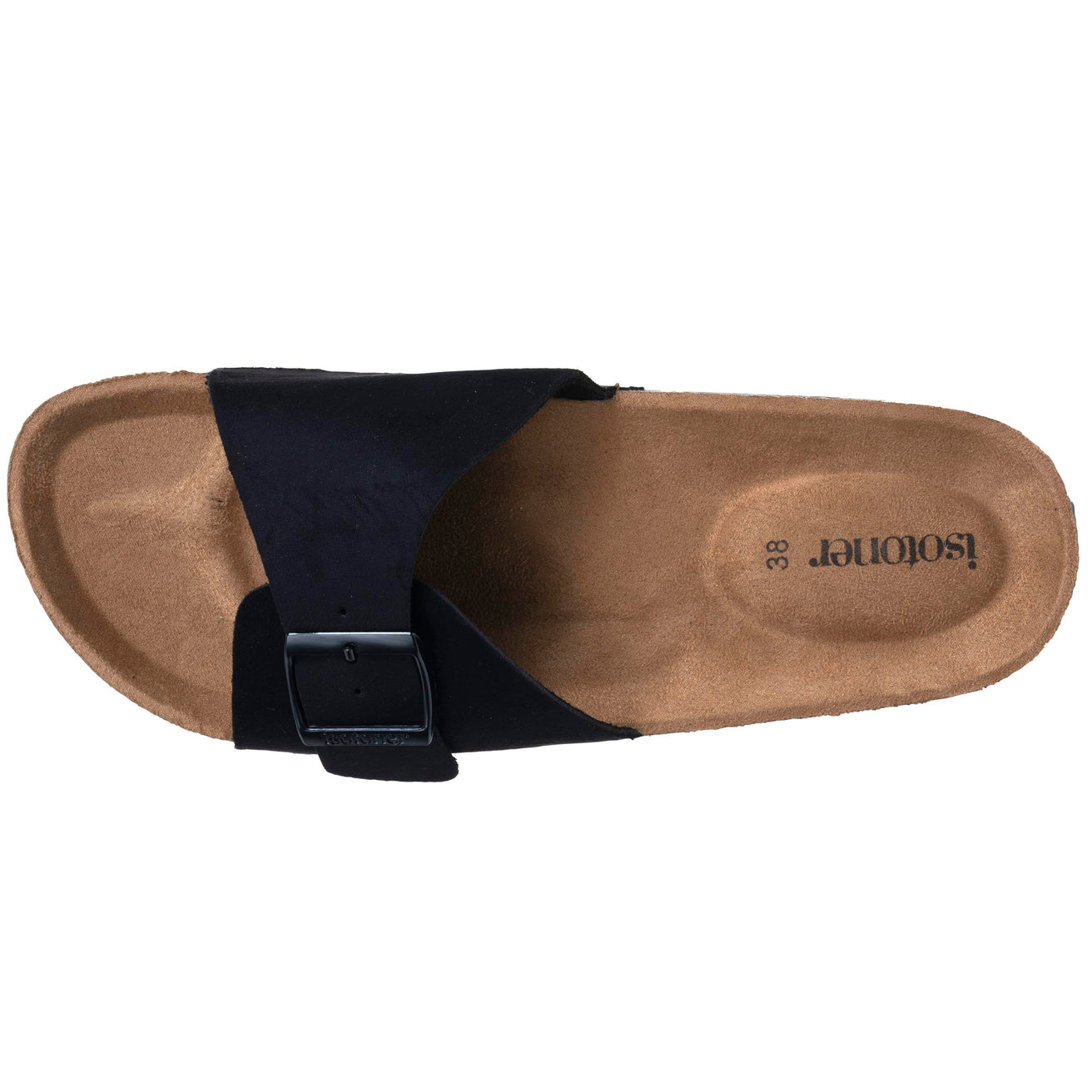 Mules sandalias Mujer sola correa Negro