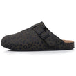 Zuecos Mujer Caqui Leopardo