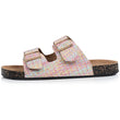 Mules sandalias Mujer Doble Correa Multicolor