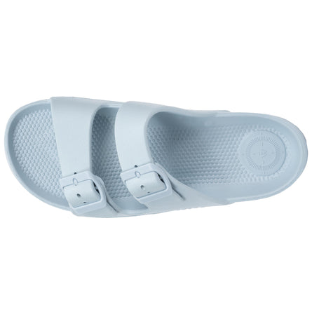 Mules chancletas Mujer ajustable Azul claro - Isotoner