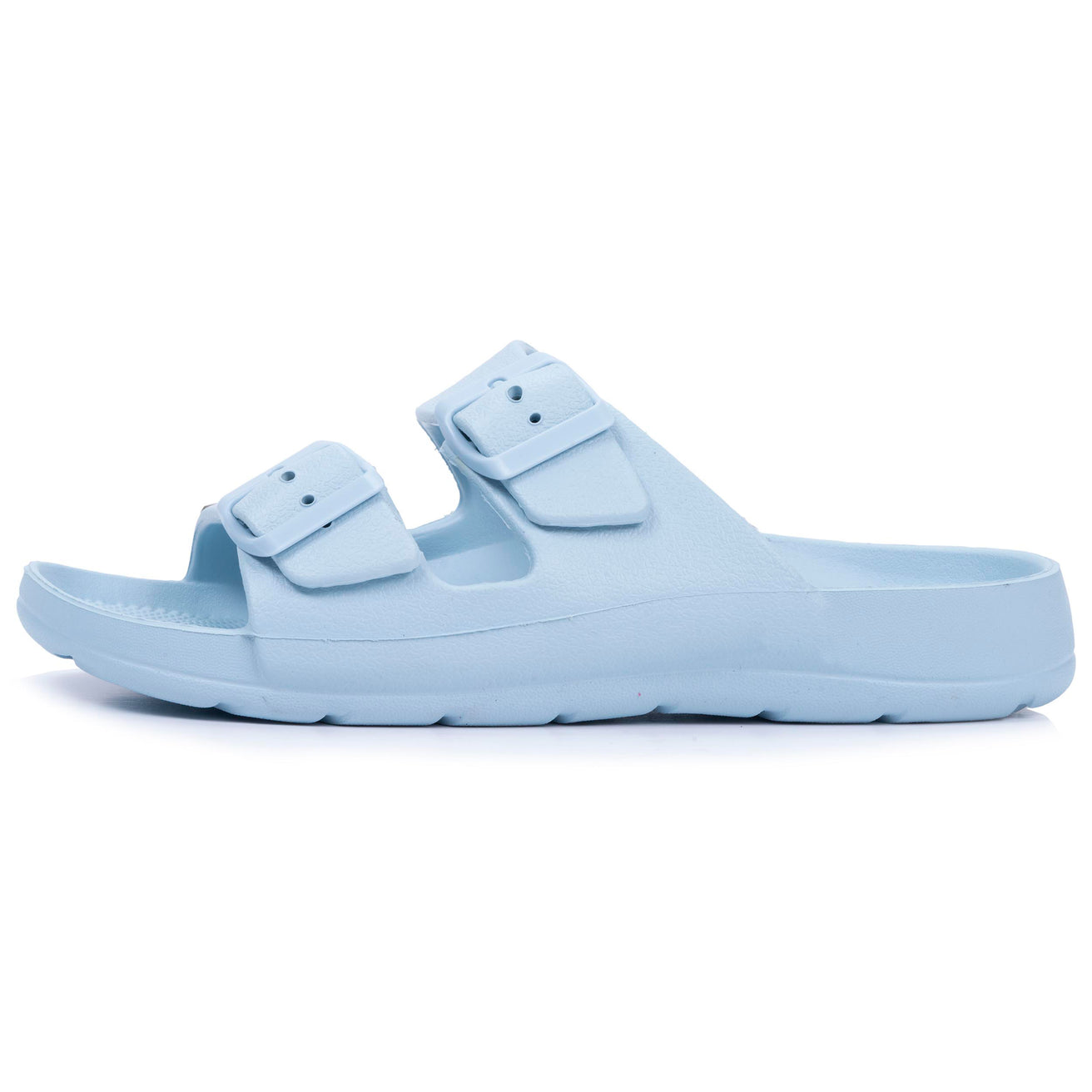 Mules chancletas Mujer ajustable Azul claro