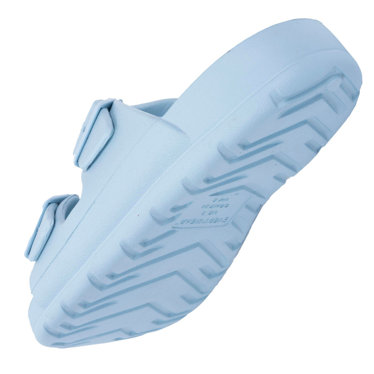 Mules chancletas Mujer ajustable Azul claro