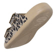 Mules chancletas Mujer ajustable Leopardo