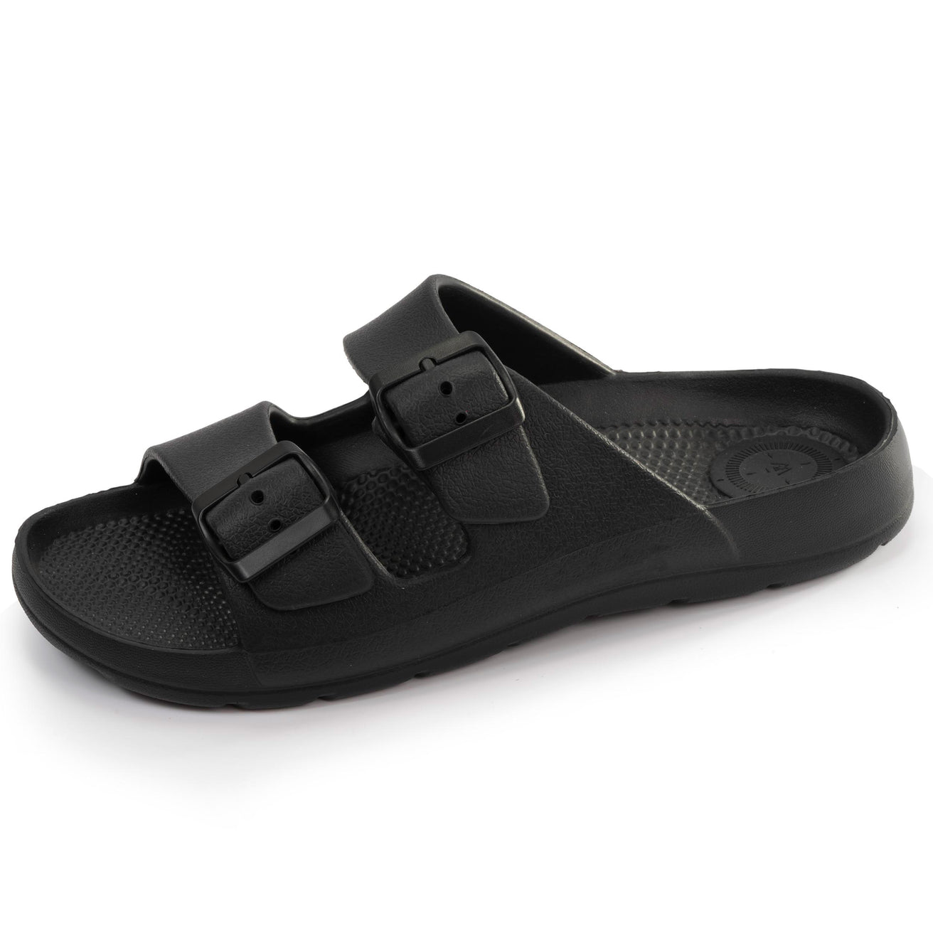 Mules chancletas Mujer ajustable Negro